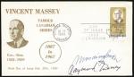491 Vincent Massey signed on unknown cachet