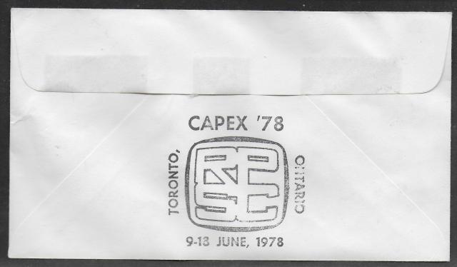 1978 Toronto CAPEX 78 reverse 756 fdc