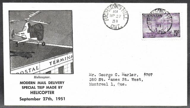 1951 CAPEX 312 "mail transportation" souvenir event cover