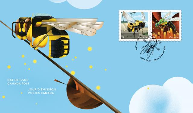 2018-05-01 Canadian Bees (Canada Post)